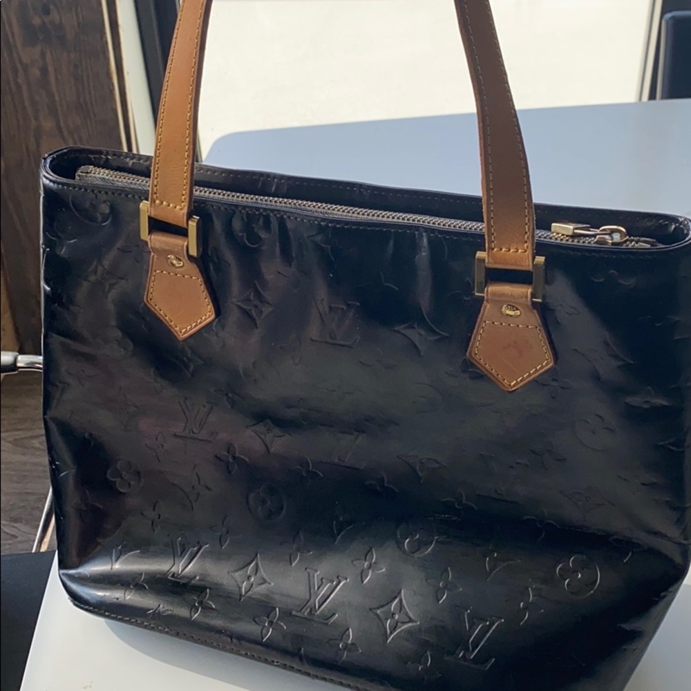 AUTH Louis Vuitton Vernis Houston Shoulder Bag